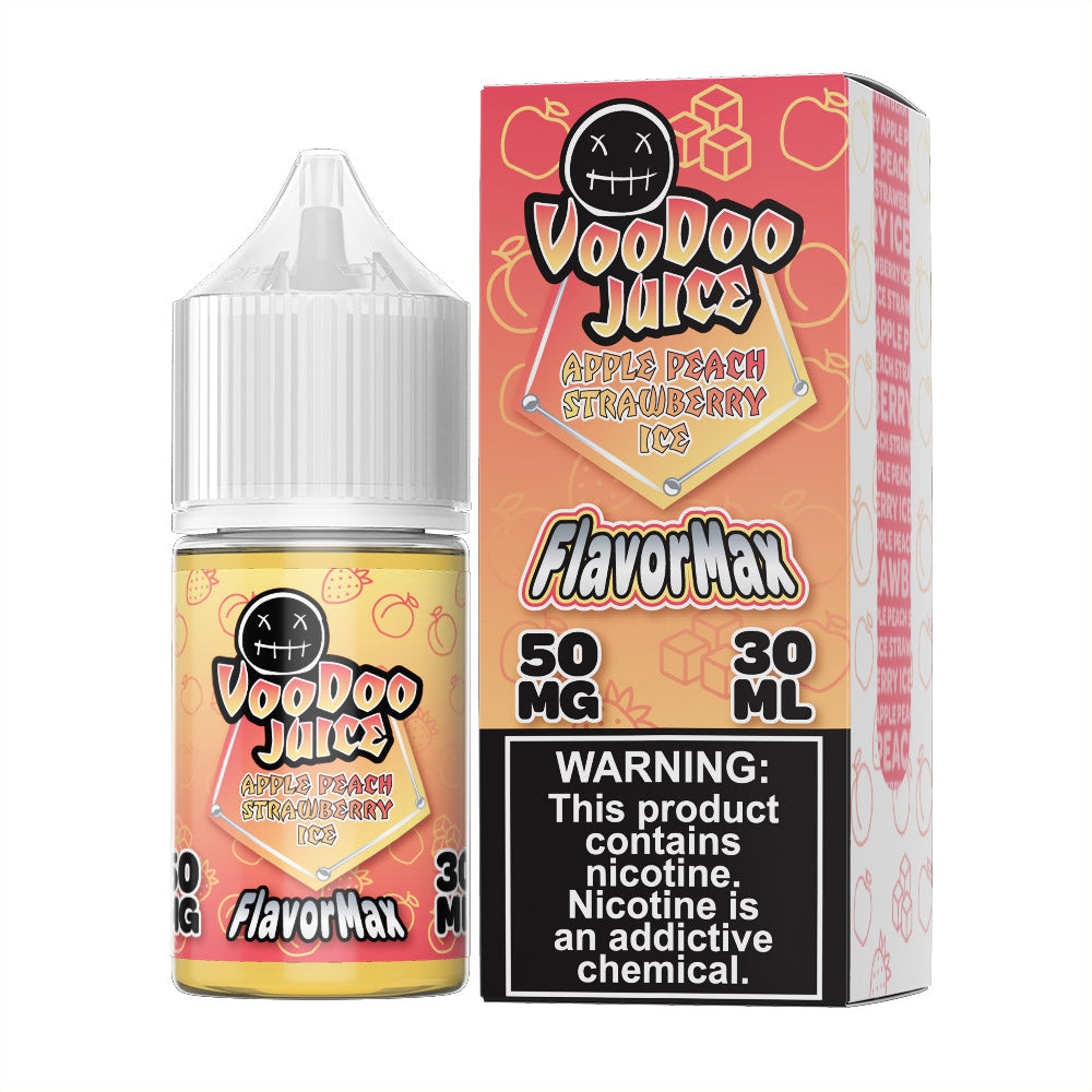 Voodoo Juice FlavorMax Salt Series E-Liquid 30mL - Apple Peach Strawberry ice with packaging