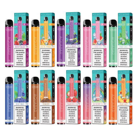 AquaBar Disposable 2800 Puffs 7mL 50mg | MOQ 10 Group Photo