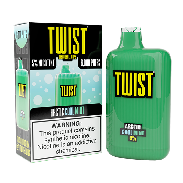 Twist Disposable 6000 Puffs 15mL 50mg | MOQ 10 Arctic Cool Mint