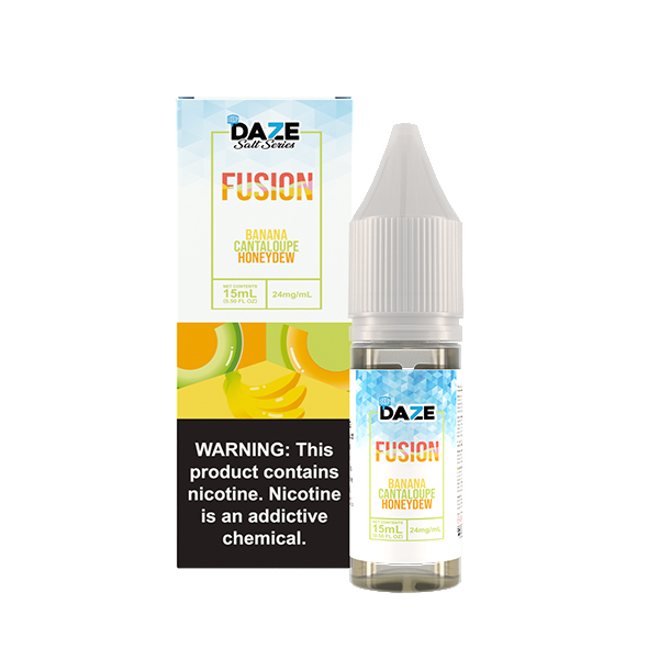 7Daze Fusion Salt Series E-Liquid 15mL (Salt Nic) | 24mg Banana Cantaloupe Honeydew Iced