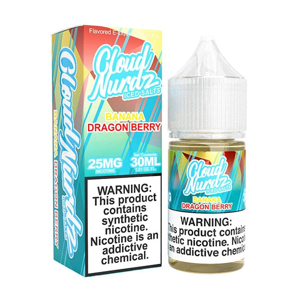 Cloud Nurdz Salt Series E-Liquid 30mL | Banana Dragon Berry Iced with packaging