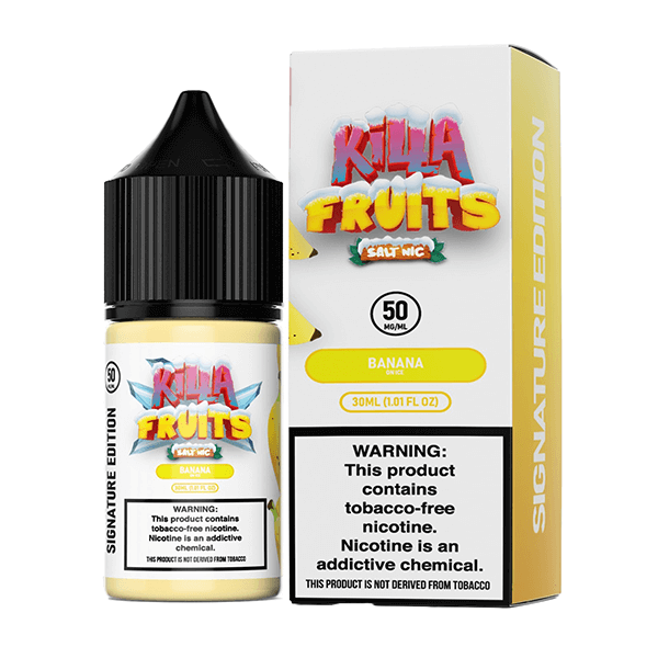 Killa Fruits Signature TFN Series E-Liquid 100mL (Freebase) | Banana on Ice with packaging