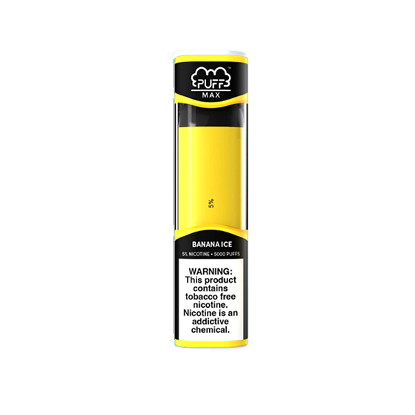Puff Max Disposable 5000 Puffs 11mL 50mg | MOQ 10 | Banana ICe with Packaging