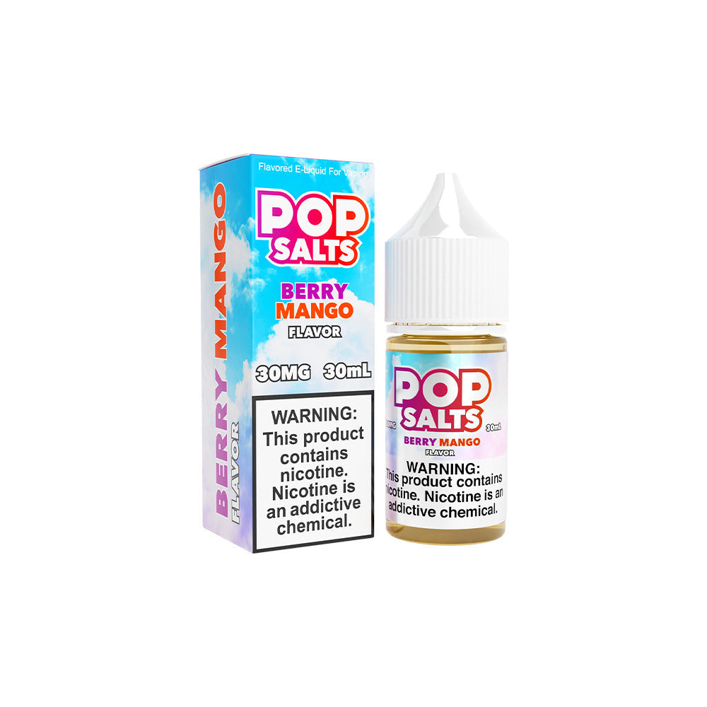 Pop Salts E-Liquid 30mL Salt Nic | Berry Mango with Packaging