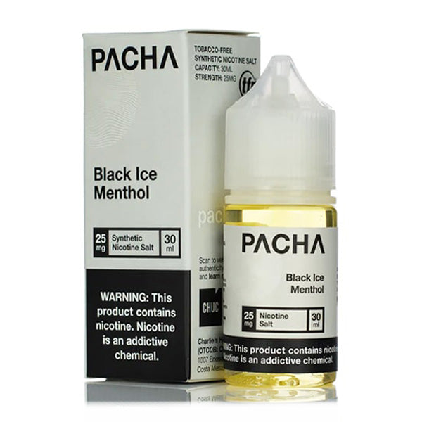 Pachamama TFN Salt Series E-Liquid 30mL (Salt Nic) | Black Ice Menthol with packaging