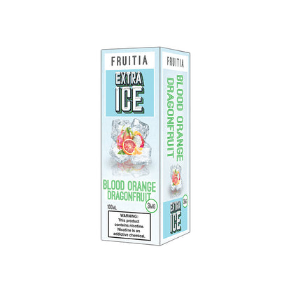 Fruitia Extra Ice Series E-Liquid 100mL (Freebase) | Blood Orange Dragonfruit with packaging