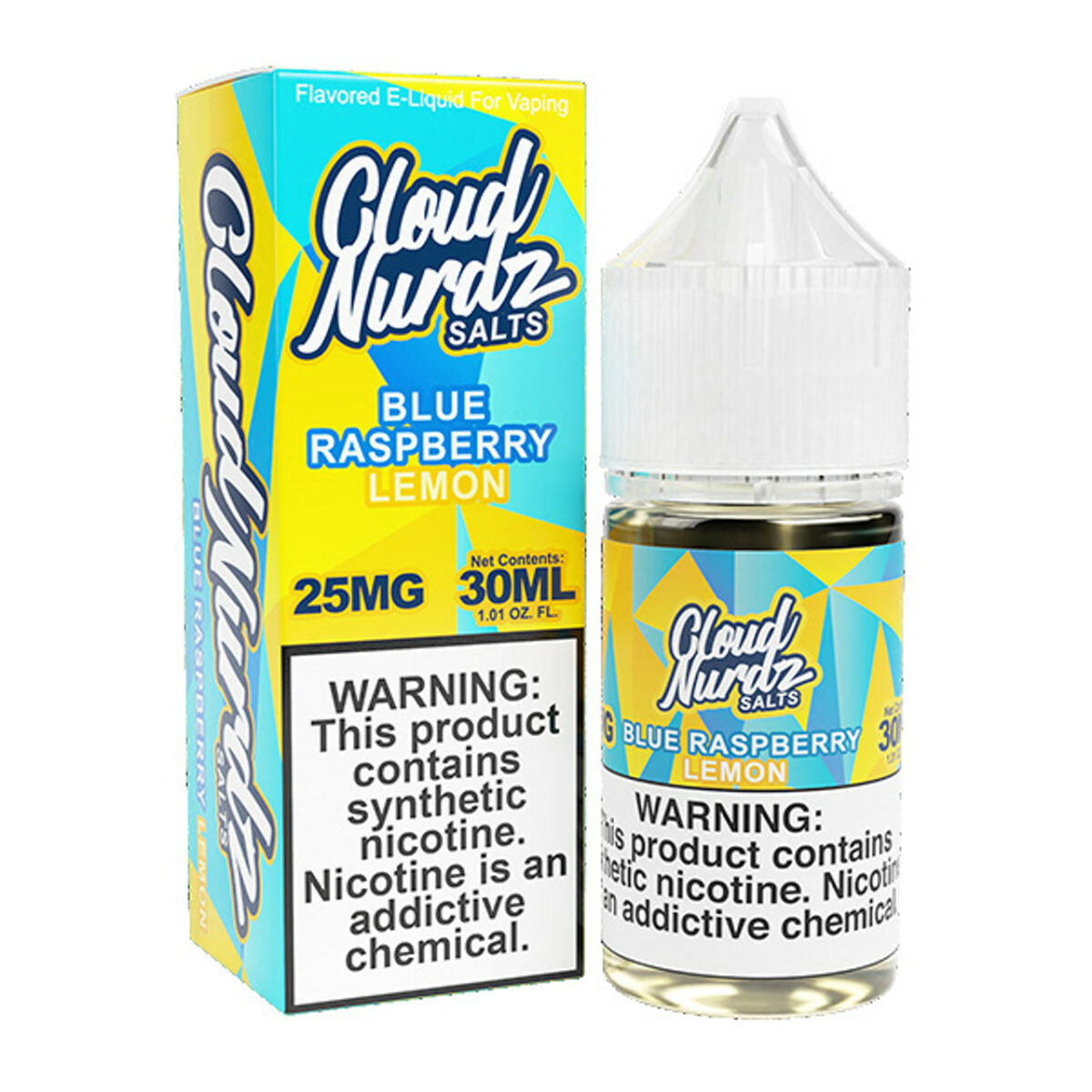 Cloud Nurdz Salt Series E-Liquid 30mL Blue Raspberry Lemon with packaging