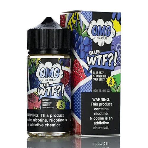 OMG TFN Series E-Liquid 100mL (Freebase) Blue WTF with Packaging