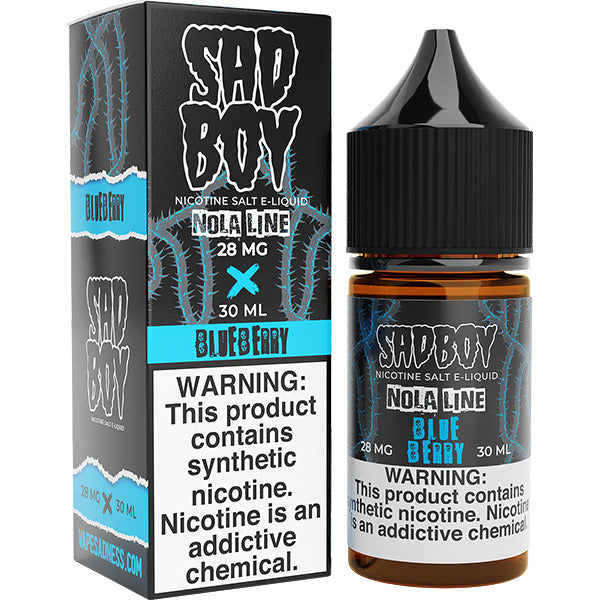 Sadboy Salt Series E-Liquid | 30mL (Salt Nic) | 28mg | Blueberry with packaging