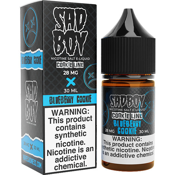 Sadboy Salt Series E-Liquid 30mL (Salt Nic) | Blueberry cookie with packaging