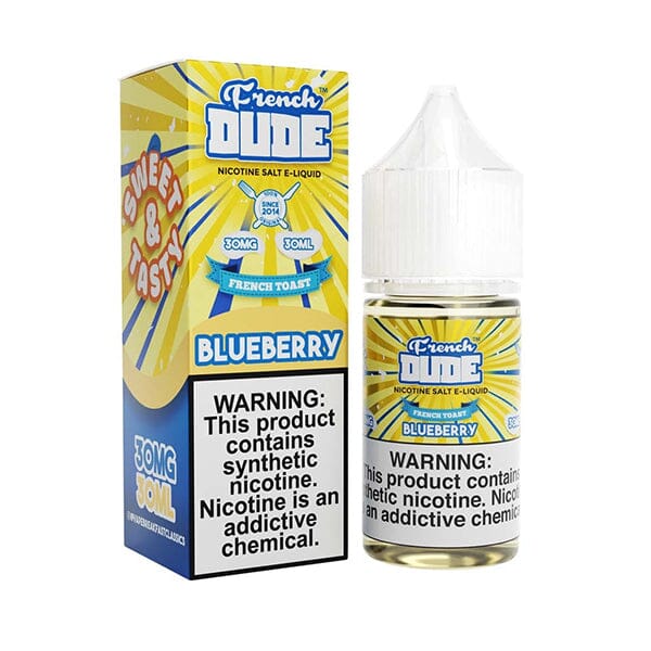 French Dude Salt Series E-Liquid 30mL (Salt Nic) - Blueberry with Packaging