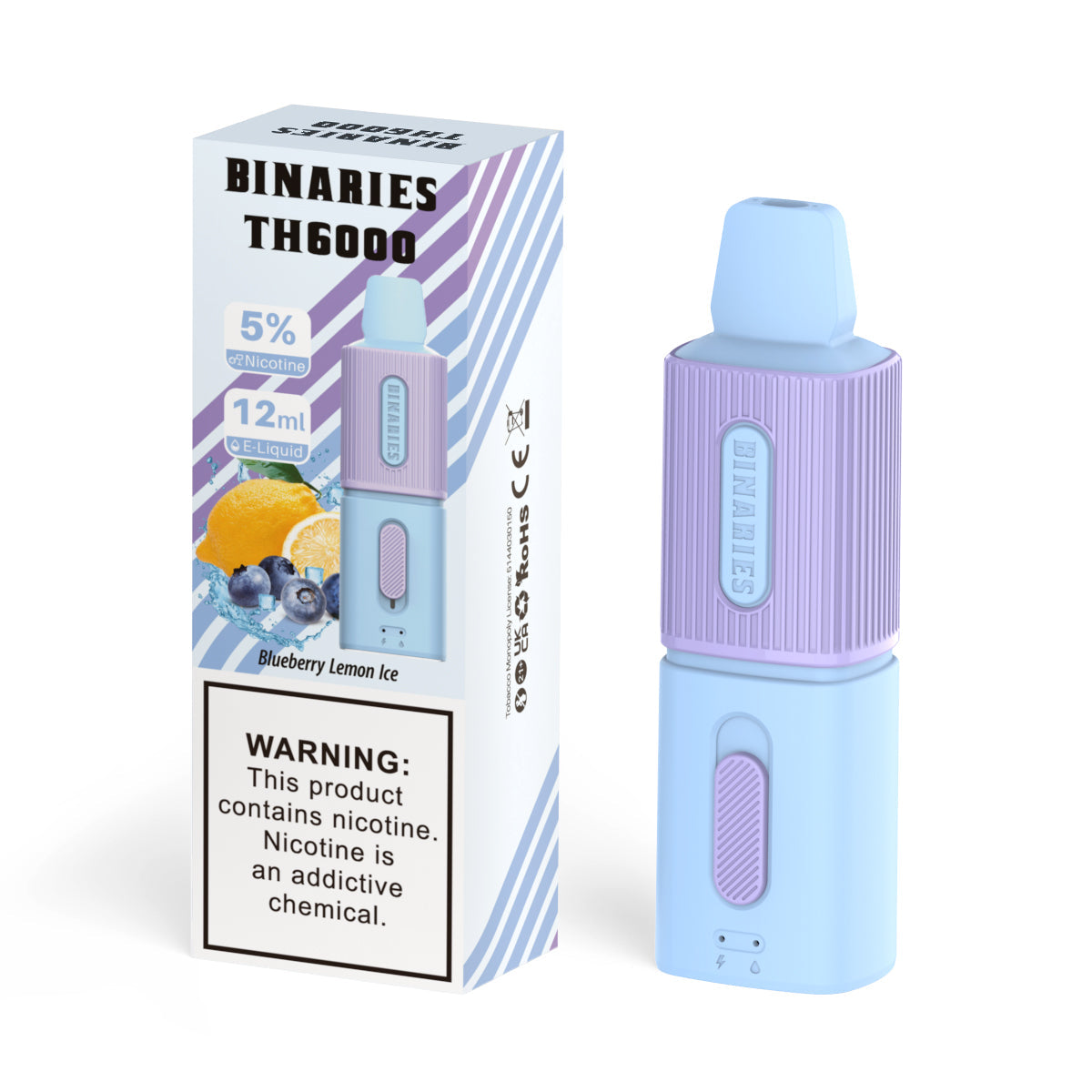 HorizonTech Binaries Cabin Disposable TH 6000 Puffs 12mL 50mg | MOQ 10 Blueberry Lemonade with Packaging 