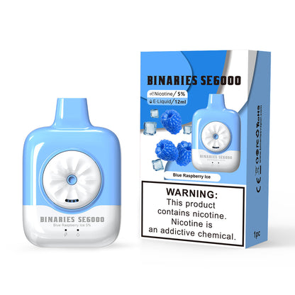 HorizonTech Binaries Cabin Disposable SE | 6000 Puffs | 12mL | 50mg | MOQ 10 | Blue Raspberry Ice with Packaging