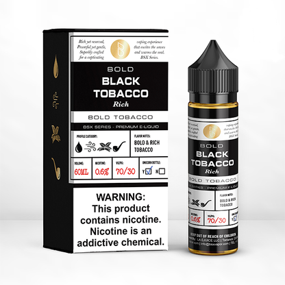 GLAS BSX TFN Series E-Liquid | 0mg | 60mL | (Freebase) | Bold Rich Black Tobacco with Packaging