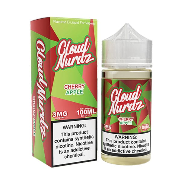 Cloud Nurdz Series E-Liquid 100mL (Freebase) | Cherry Apple with packaging