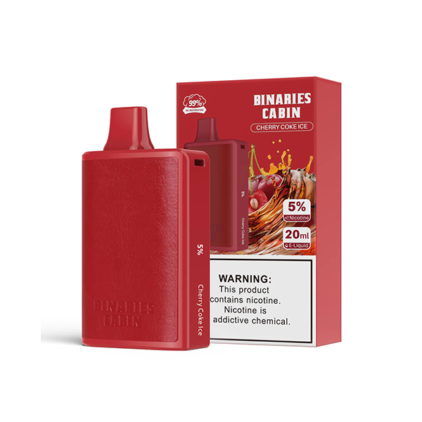 HorizonTech Binaries Cabin Disposable 10,000 puffs 20mL 50mg | MOQ 10 | Cherry Coke Ice with Packaging