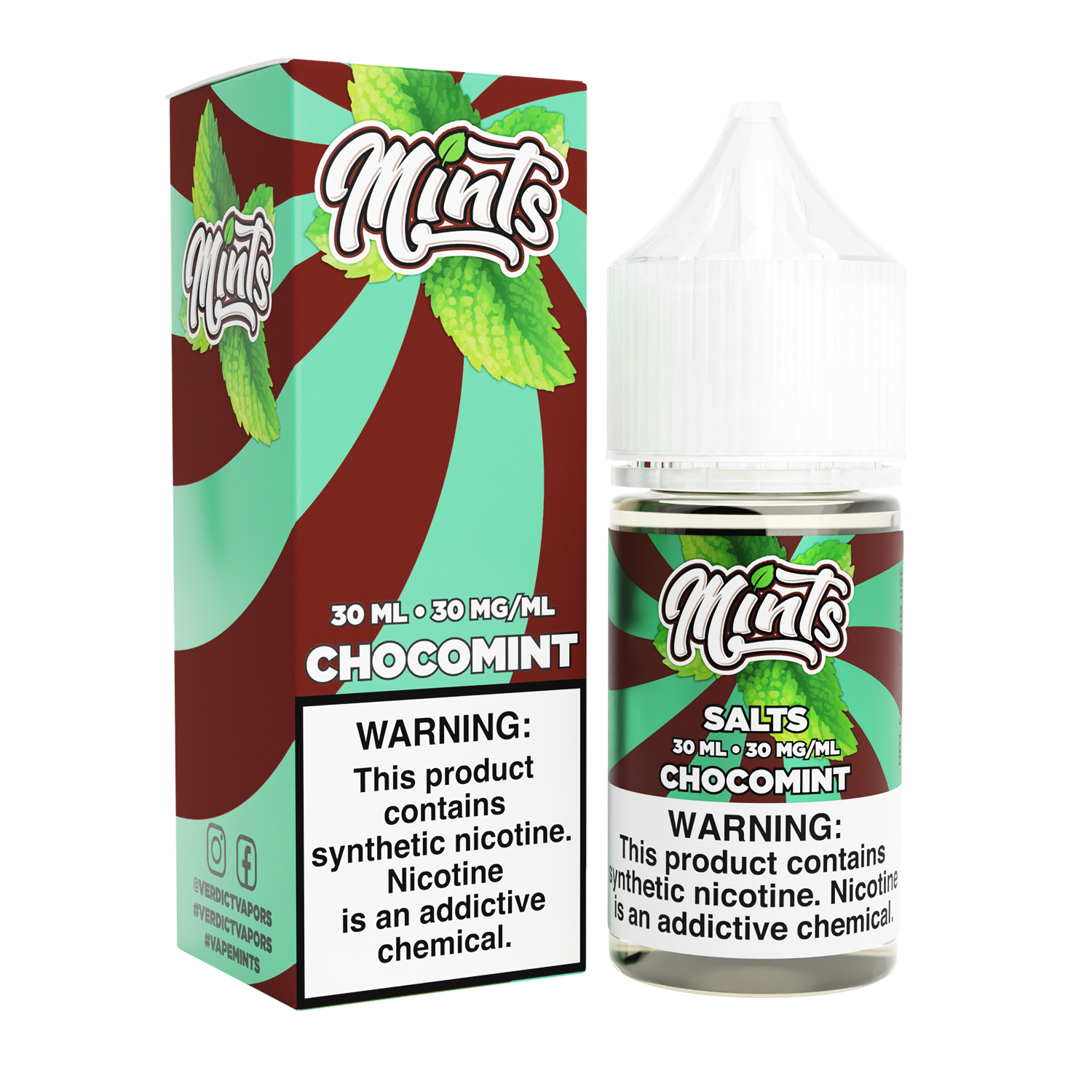 Mints Salt Series E-Liquid 30mL | Chocomint with packaging