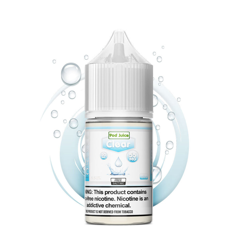 Pod Juice Salt Series E-Liquid | 30mL | 55mg | Clear bottle