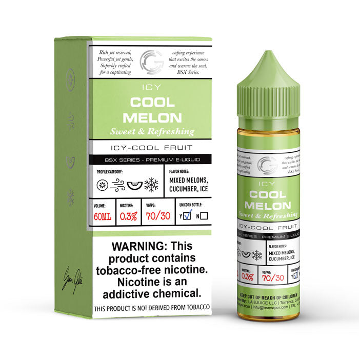 GLAS BSX TFN Series E-Liquid | 0mg | 60mL | (Freebase) | Cool Melon with Packaging