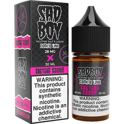 Sadboy Salt Series E-Liquid | 30mL (Salt Nic) | 28mg | Custard Cookie with packaging
