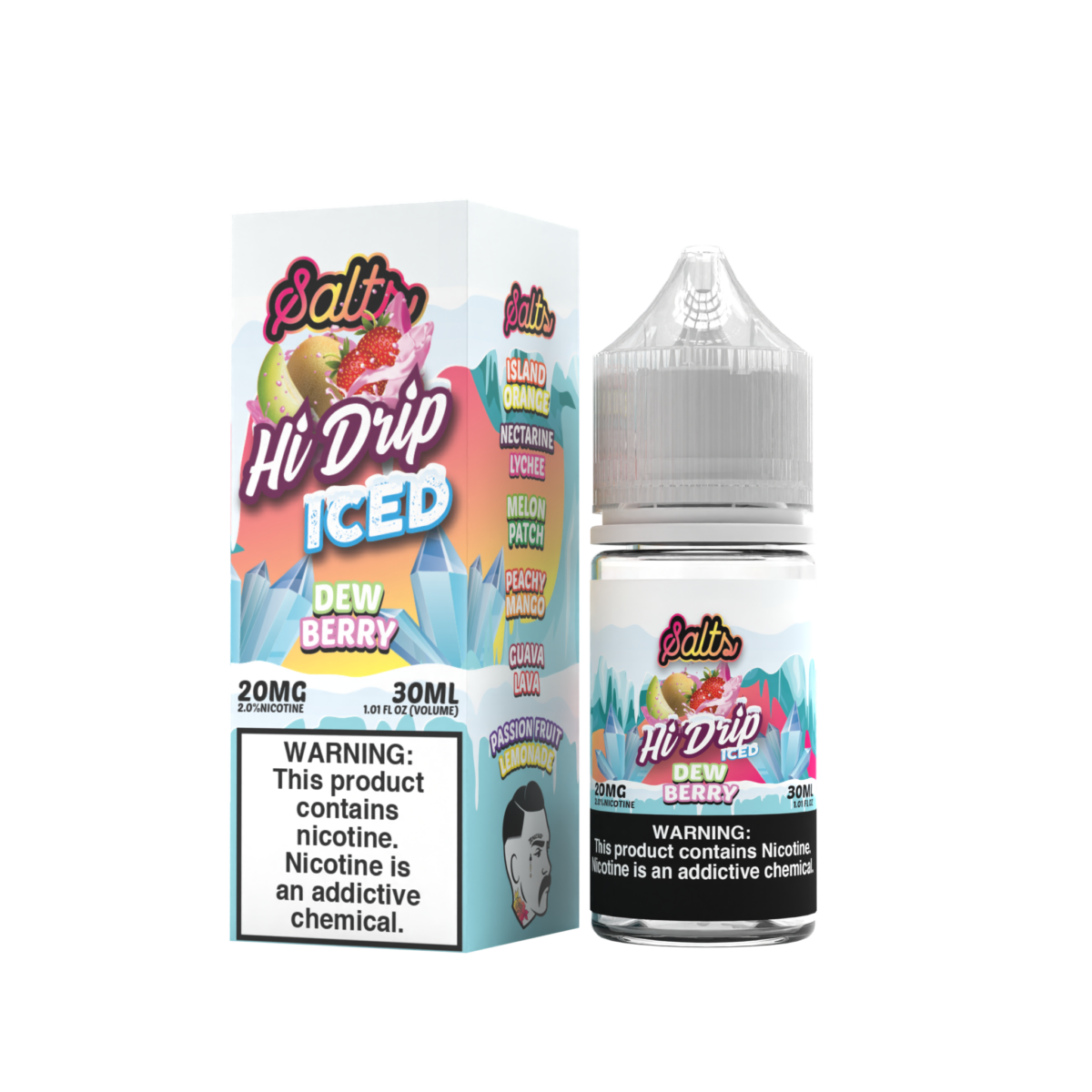 Hi-Drip Salt Series E-Liquid 30mL (Salt Nic) | DewBerry Iced with packaging