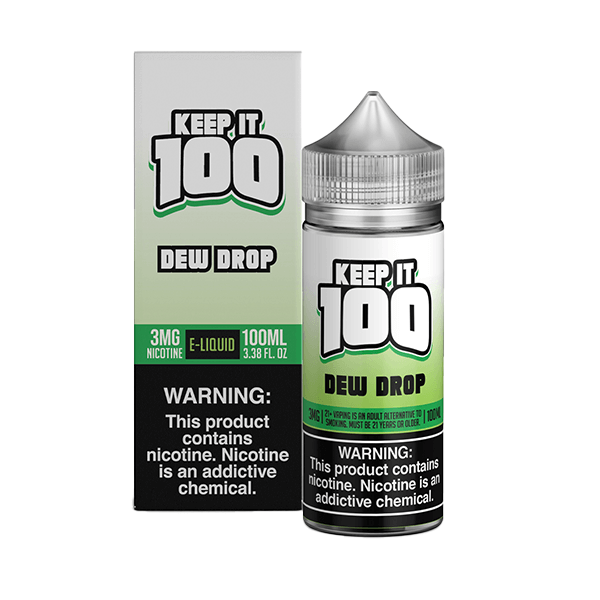 Keep It 100 TFN Series E-Liquid 0mg | 100mL (Freebase) Dew Drop with Packaging