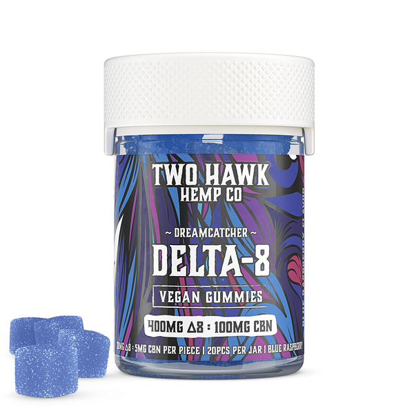 Two Hawk Hemp D8 CBN Gummies (10000mg 20ct Jar) | Dream Catcher