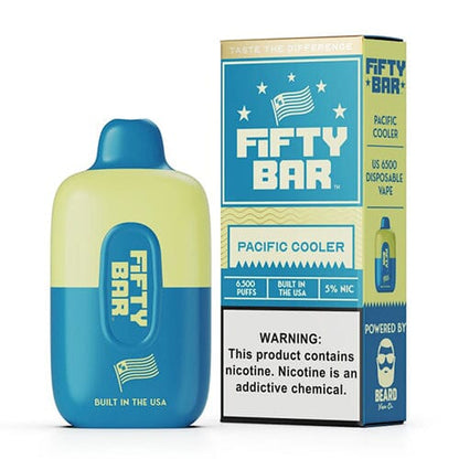 Fifty Bar Disposable | 6500 Puffs | 16mL | 50Mg | MOQ 5 | Pacific Cooler with Packaging