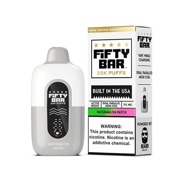 Fifty Bar V2 20K Disposable 20000 Puffs 16mL 50mg MOQ 5 | Watermelon Patch with Packaging