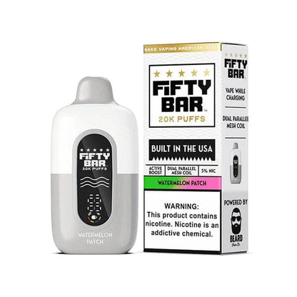 Fifty Bar V2 20K Disposable 20000 Puffs 16mL 50mg MOQ 5 | Watermelon Patch with Packaging
