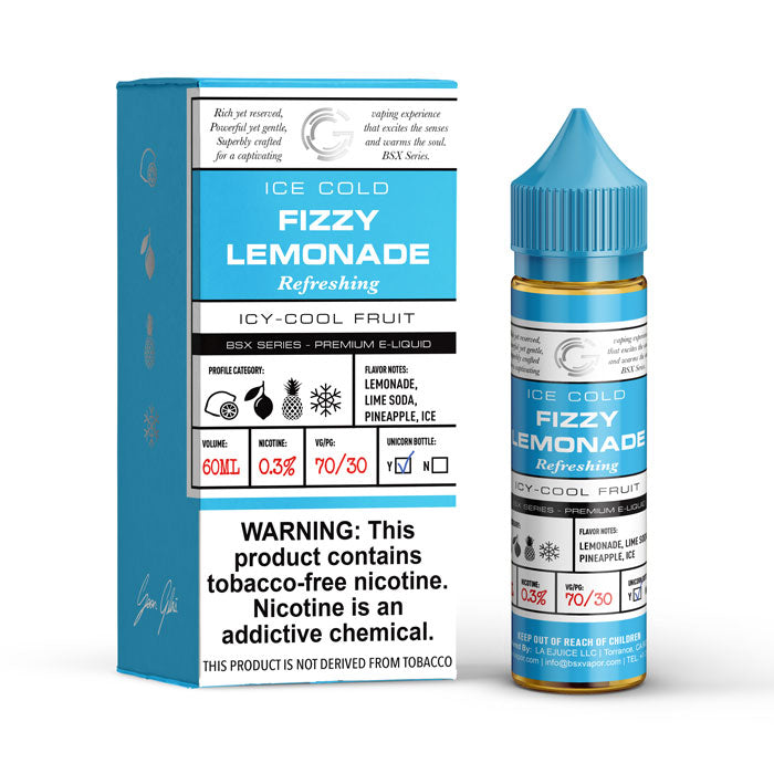 GLAS BSX TFN Series E-Liquid | 0mg | 60mL | (Freebase) | Fizzy Lemonade with Packaging