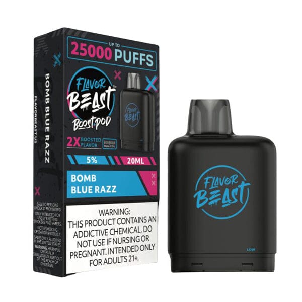 Flavor Beast Boost Starter Kit (Device + Pod) | Bomb Blue Razz with Packaging