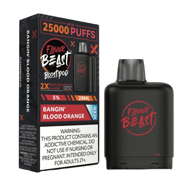 Flavor Beast Boost Starter Kit (Device + Pod) | Bangin Blood Orange Iced with Packaging