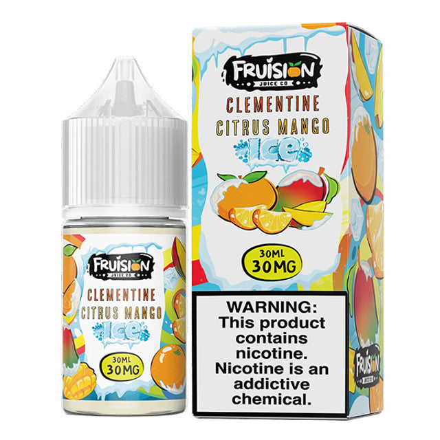 Frusion E-Juice 30mL (Salts) | Clementine Citrus Mango Ice with packaging