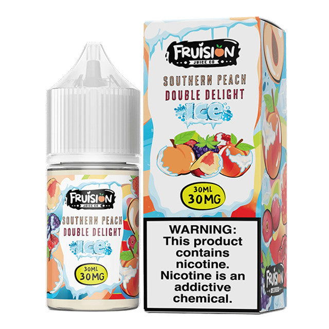 Frusion E-Juice 30mL (Salts) | Southern Peach Double Delight Ice with packaging