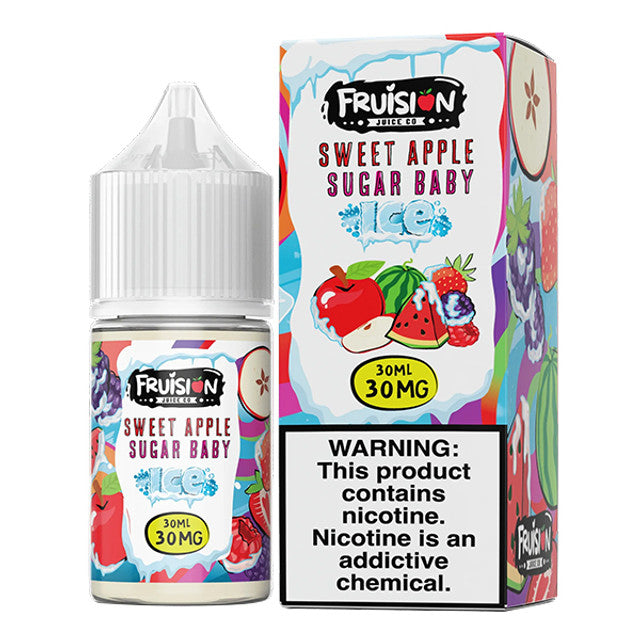 Frusion E-Juice 30mL (Salts) | Sweet Apple Sugar Baby Ice with packaging