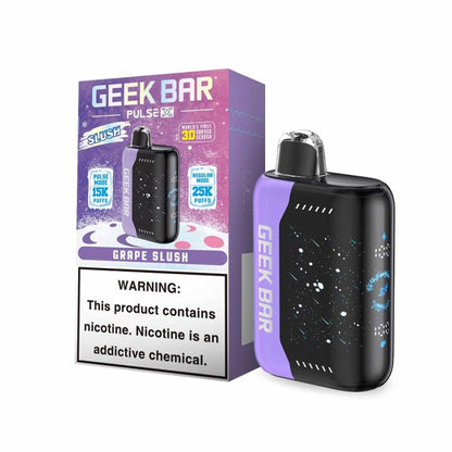 Geek Bar Pulse X Disposable | 25000 Puffs | 18mL | 50mg | MOQ 5 | Grape Slush with packaging