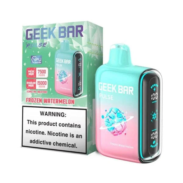 Geek Bar Pulse Disposable 15000 Puff 16mL 50mg • MOQ 5 - Frozen Watermelon with Packaging 