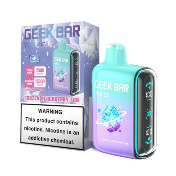 Geek Bar Pulse Disposable 15000 Puff 16mL 50mg • MOQ 5 - Frozen Blackberry Fab with Packaging