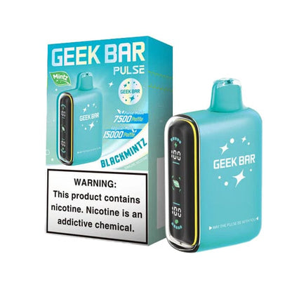 Geek Bar Pulse Disposable | 15000 Puffs | 16mL | 50mg | MOQ 5 | Black Mintz with Packaging