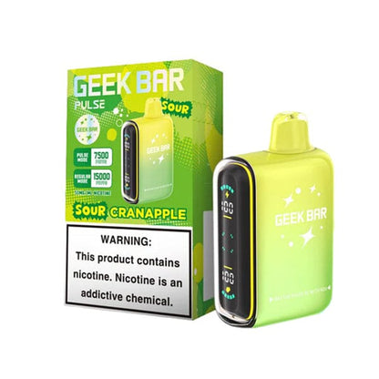 Geek Bar Pulse Disposable | 15000 Puffs | 16mL | 50mg | MOQ 5 | Sour Cranapple with Packaging 