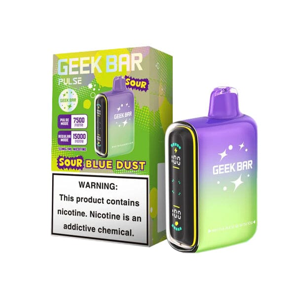 Geek Bar Pulse Disposable 15000 Puff 16mL 50mg • MOQ 5 - Sour Blue Dust with Packaging 