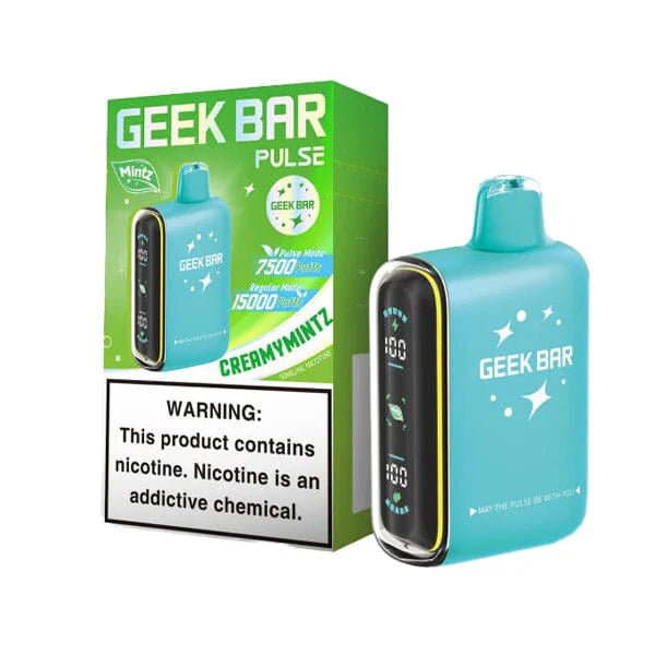 Geek Bar Pulse Disposable | 15000 Puffs | 16mL | 50mg | MOQ 5 | Creamy mintz with Packaging