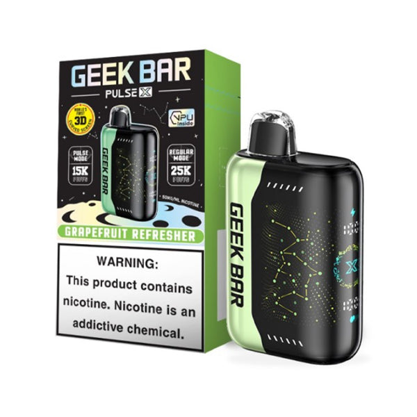 Geek Bar Pulse X Disposable 25000 Puffs 18mL 50mg | MOQ 10 - Grapefruit Refresher with Packaging