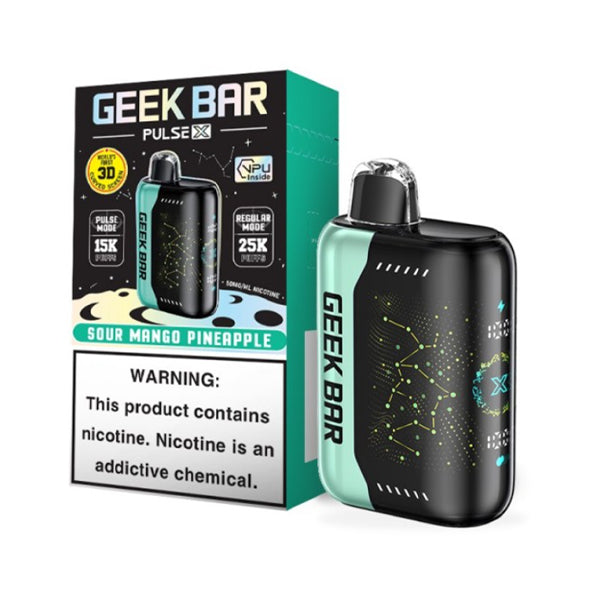 Geek Bar Pulse X Disposable 25000 Puffs 18mL 50mg | MOQ 10 - Sour Mango Pineapple with Packaging