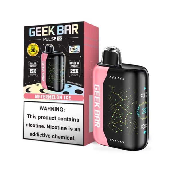 Geek Bar Pulse X Disposable 25000 Puffs 18mL 50mg | MOQ 10 - Watermelon Ice with Packaging