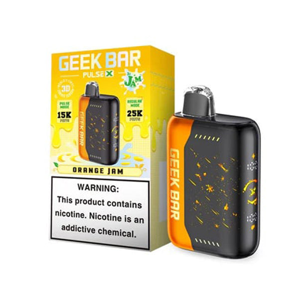 Geek Bar Pulse X Disposable | 25000 Puffs | 18mL | 50mg | MOQ 5 | Orange Jam with packaging