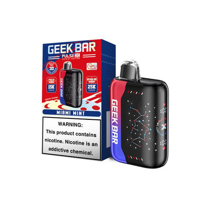 Geek Bar Pulse X Disposable | 25000 Puffs | 18mL | 50mg | MOQ 10 | Miami Mint with Packaging