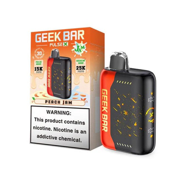 Geek Bar Pulse X Disposable | 25000 Puffs | 18mL | 50mg | MOQ 5 | Peach Jam with packaging