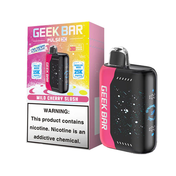 Geek Bar Pulse X Disposable | 25000 Puffs | 18mL | 50mg | MOQ 5 | Wild Cherry Slush with packaging